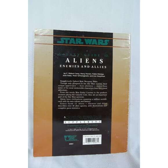 Star Wars Galaxy Guide 12 ALIENS Enemies and Allies 1995 West End Games - Picture 2 of 3